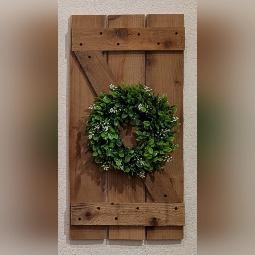 Handmade Reclaimed Cedar Z-Board Shutters 42"